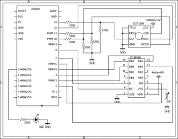 SCP1000-Arduino schematic